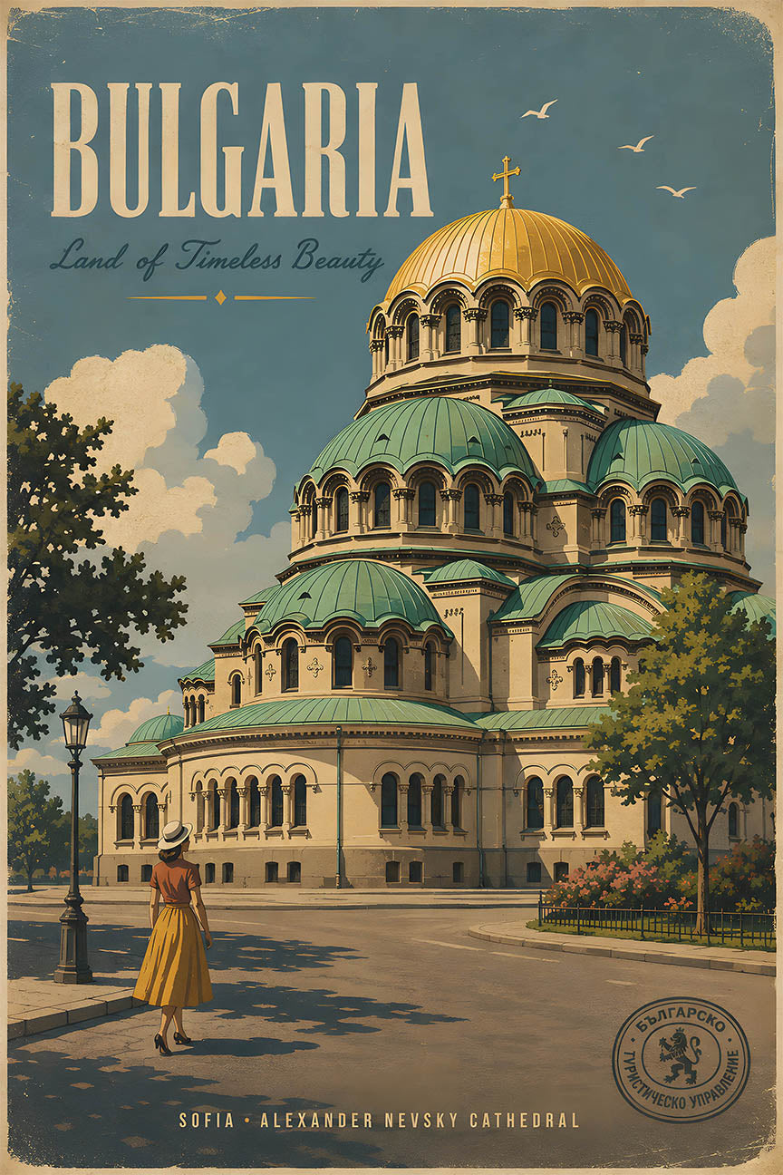 Bulgaria - Tourism - v1 - Vintage Travel Poster