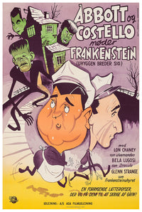 Bud Abbott Lou Costello Meet Frankenstein 1948 - Denmark - v2 - Classic Movie Poster