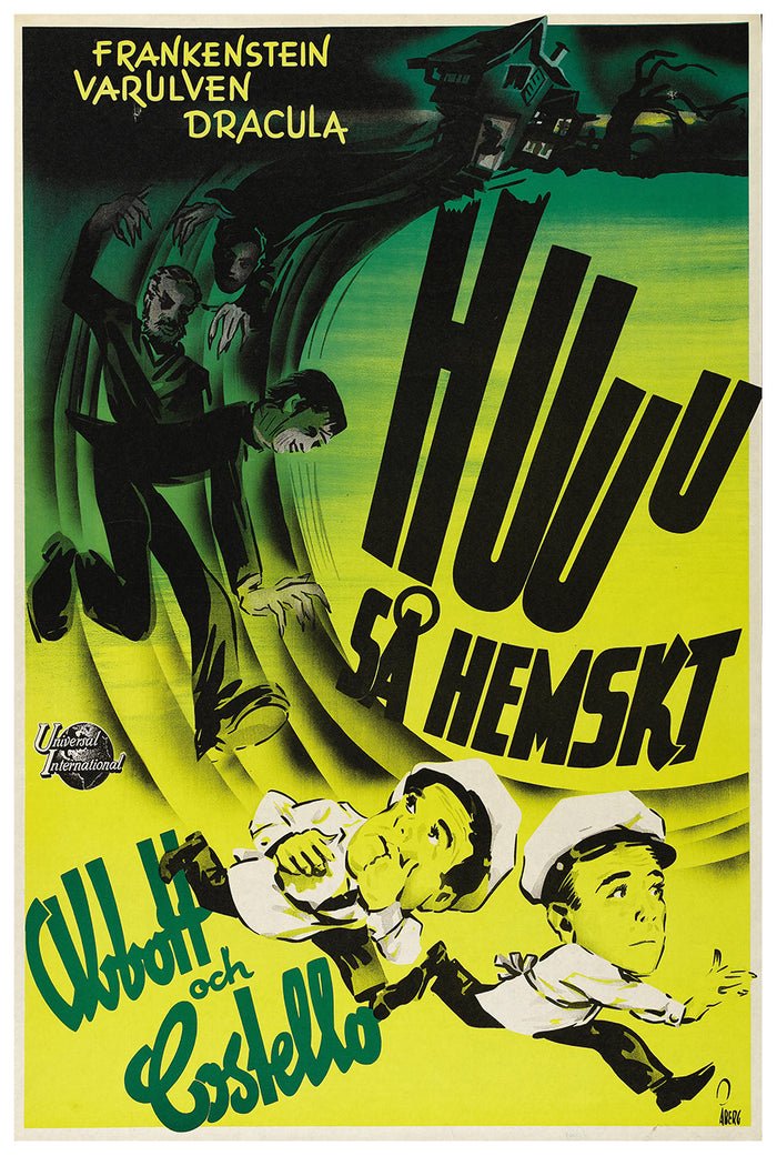 Bud Abbott Lou Costello Meet Frankenstein 1948 - Sweden - v1 - Classic Movie Poster