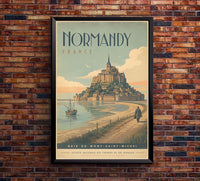 France - Normandy - Vintage Tourism Travel Poster