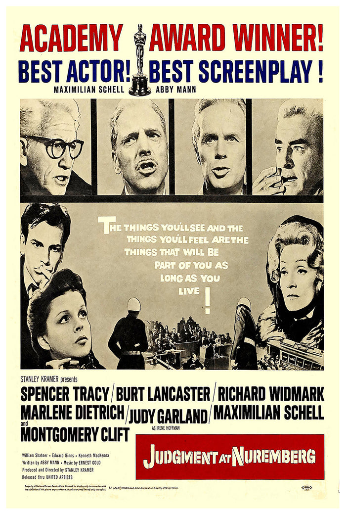 Judgment at Nuremberg 1961 - US - v3 - Classic Movie Poster
