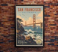 California - San Francisco - Vintage Tourism Travel Poster