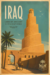 Iraq - Ancient Land - Tourism - v1 - Vintage Travel Poster