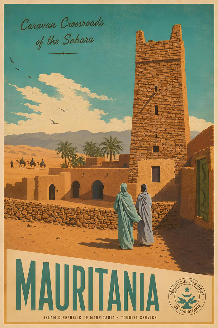 Africa - Mauritania - Vintage Tourism Travel Poster