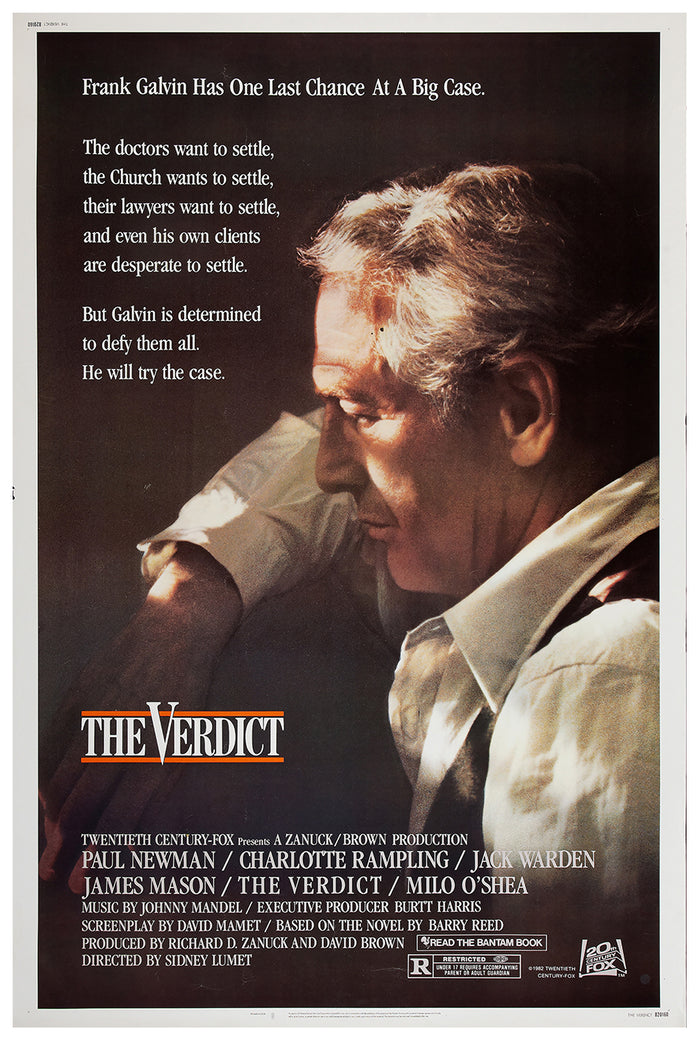The Verdict 1982 - Paul Newman - US - Classic Movie Poster