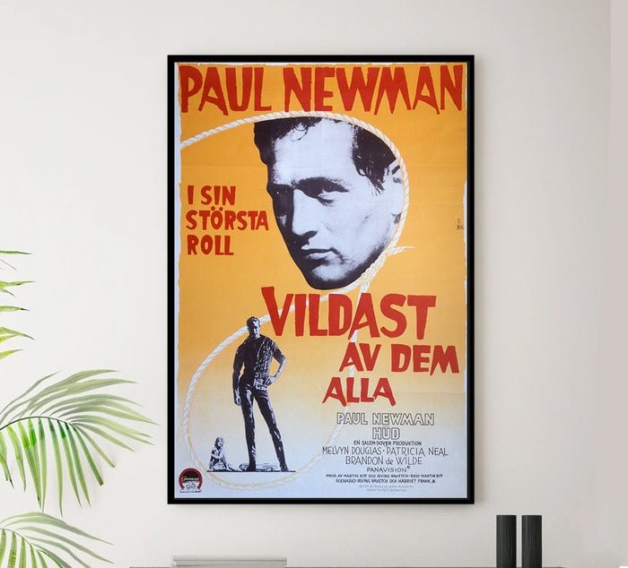 Hud 1963 - Paul Newman - Sweden - Classic Movie Poster