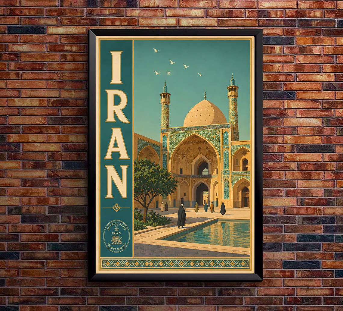 Iran - Tehran - Tourism - v1 - Vintage Travel Poster