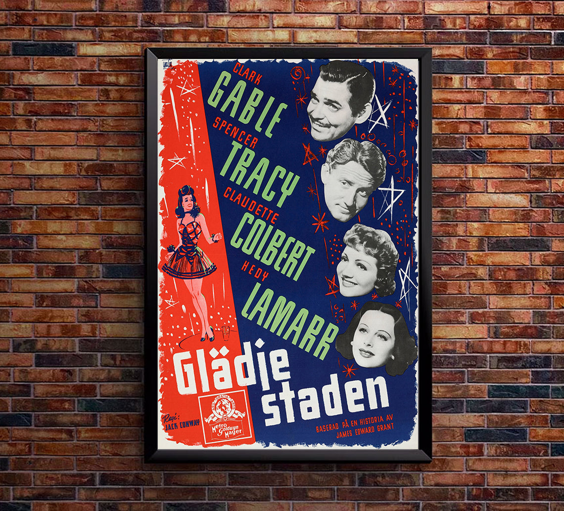 Boom Town 1940 - Sweden - v1 - Classic Movie Poster