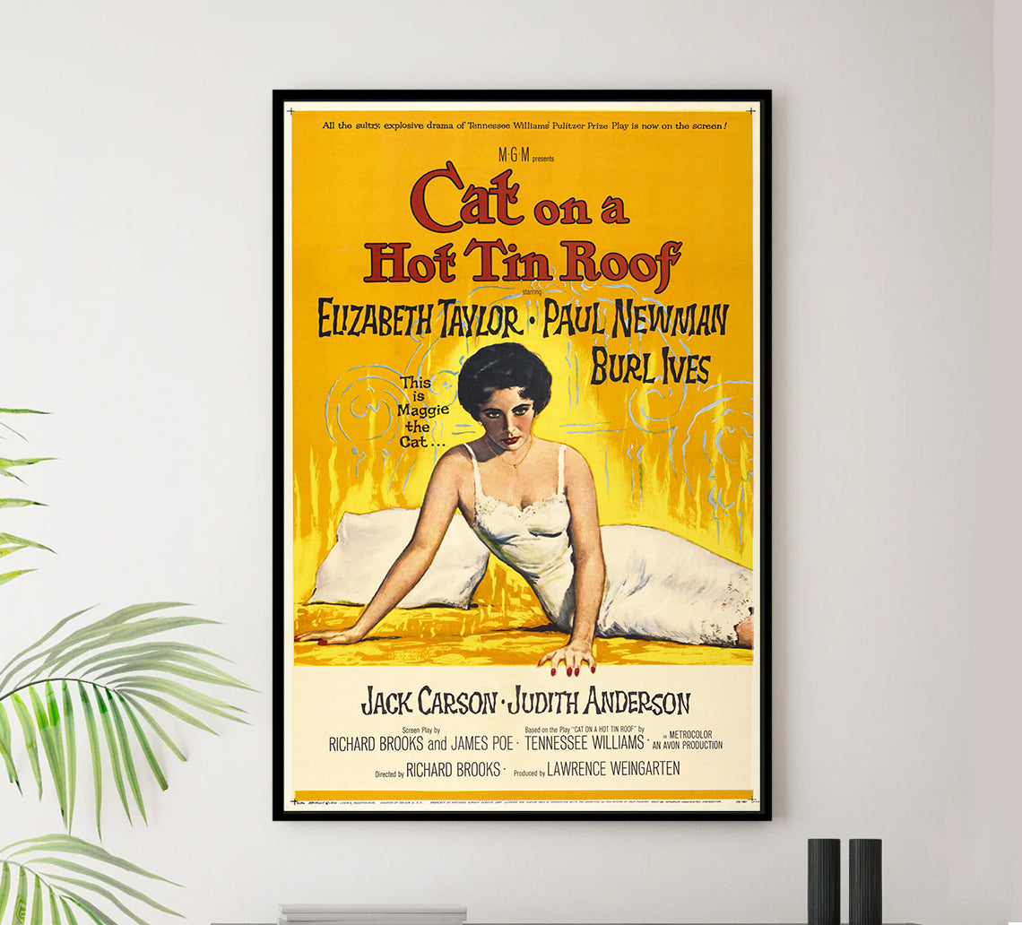 Cat on a Hot Tin Roof 1958 - Paul Newman - US - Classic Movie Poster