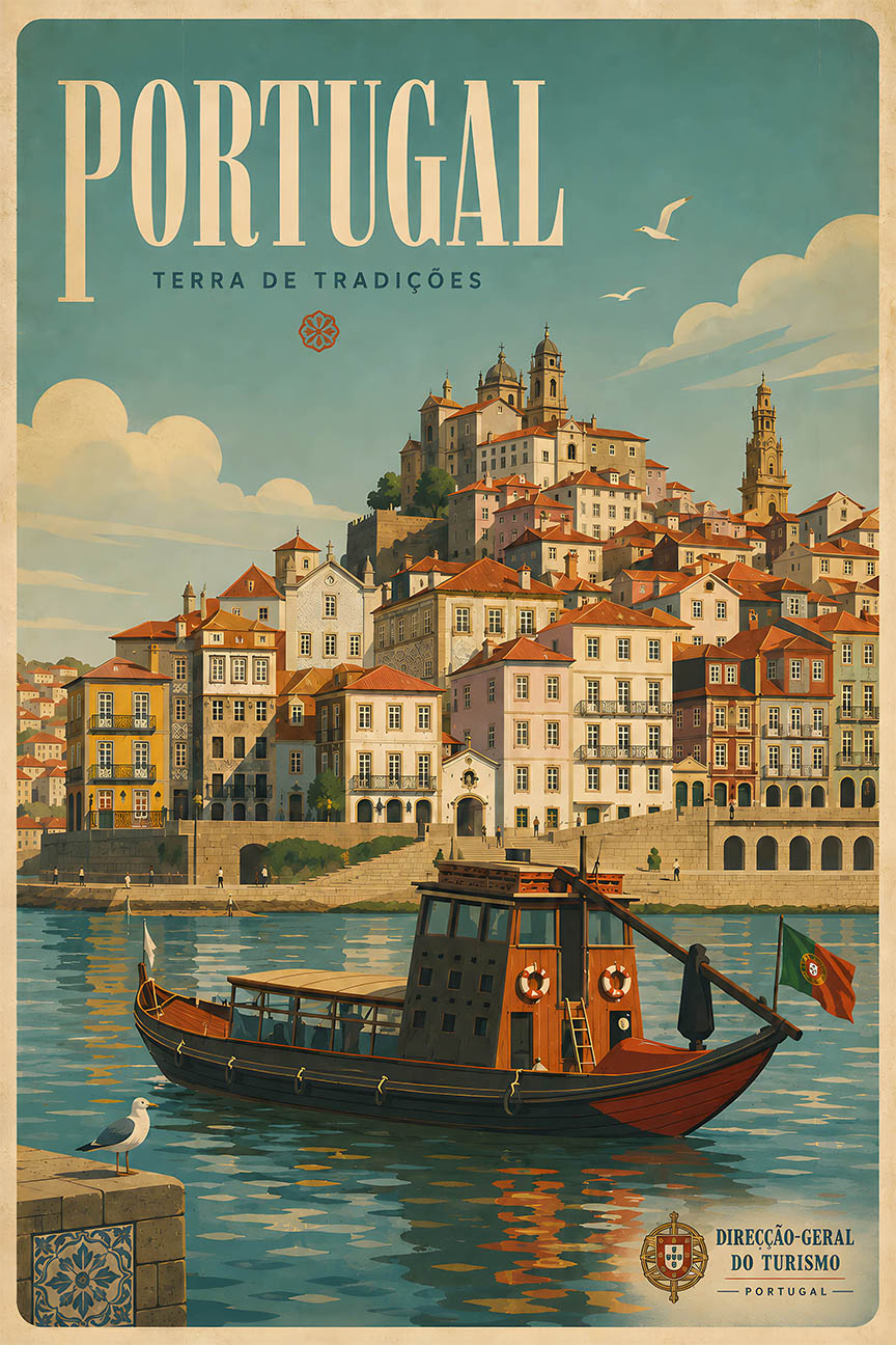 Portugal - Tourism - v1 - Vintage Travel Poster