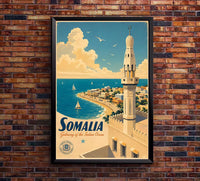 Africa - Somalia - Vintage Tourism Travel Poster