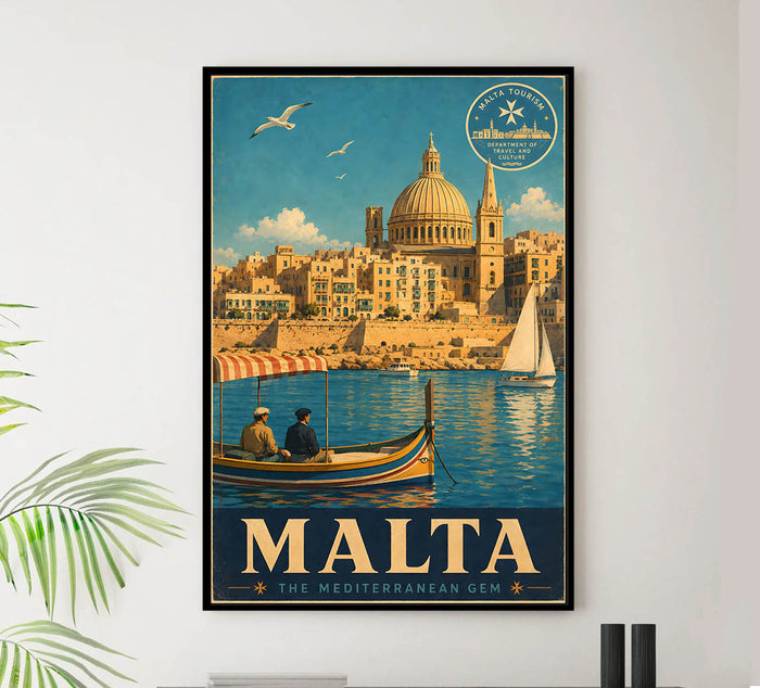 Malta - Tourism - v1 - Vintage Travel Poster