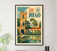 United States - San Diego - Vintage Tourism Travel Poster