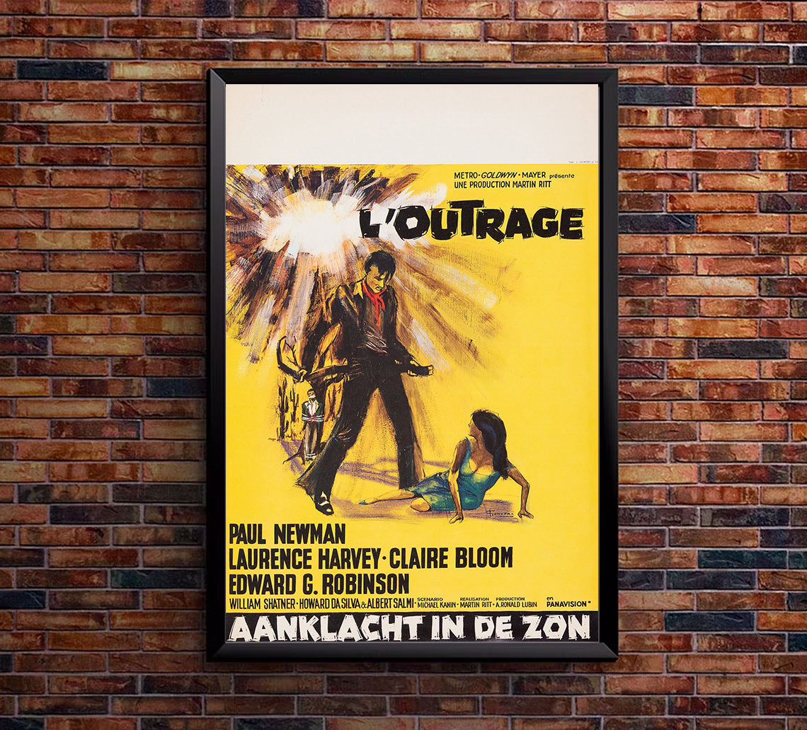 The Outrage 1964 - Paul Newman - Belgium - Classic Movie Poster
