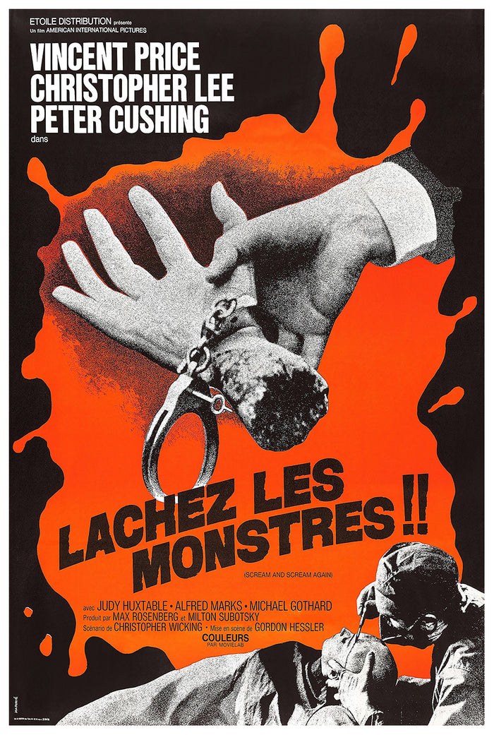 Scream and Scream Again 1970 - France - v1 - Classic Movie Poster