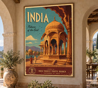 India - Tourism - v1 - Vintage Travel Poster