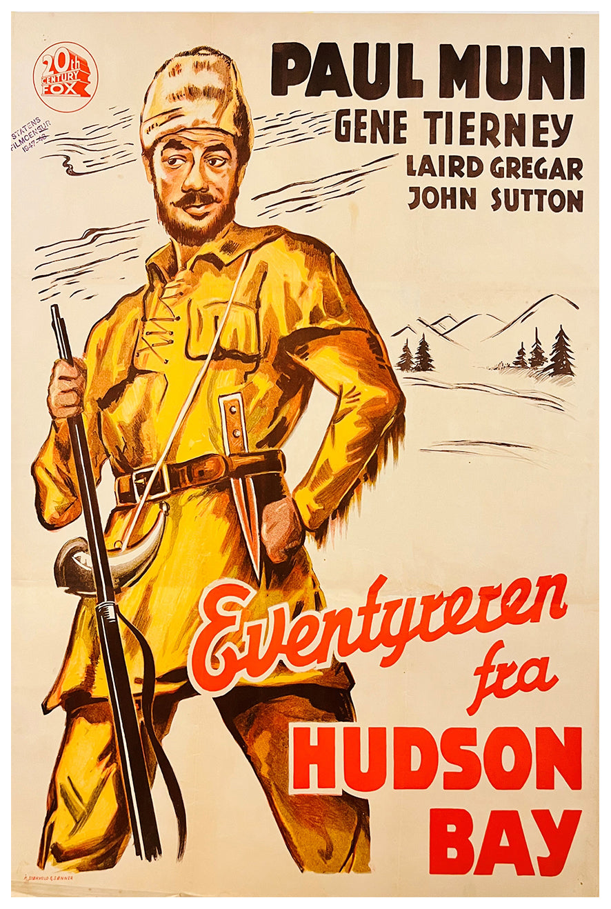 Hudson's Bay 1940 - Denmark - v1 - Classic Movie Poster