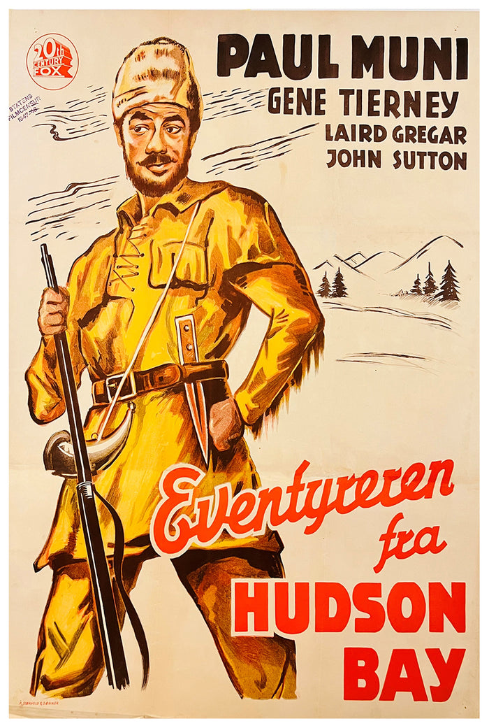 Hudson's Bay 1940 - Denmark - v1 - Classic Movie Poster