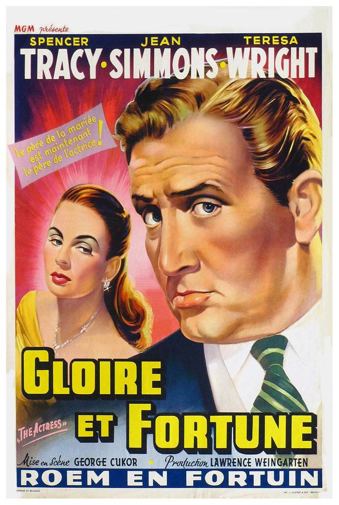The Actress 1953 - Belgium - v1 - Classic Movie Poster