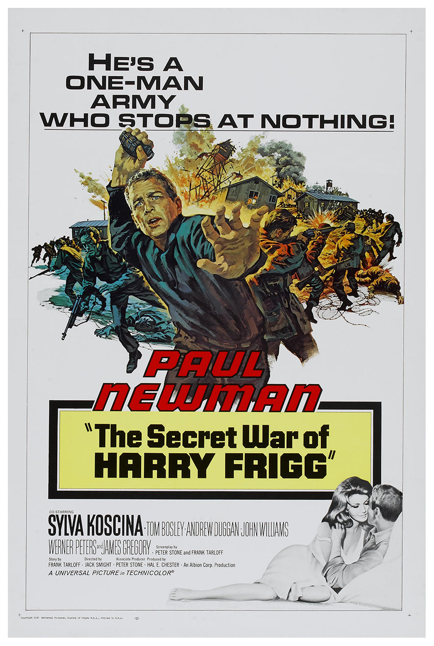 The Secret War of Harry Frigg 1968 - Paul Newman - US - Classic Movie Poster