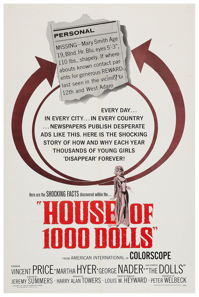 The House of 1000 Dolls 1967 - US - v1 - Classic Movie Poster