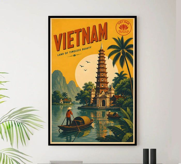 Vietnam - Tourism - v1 - Vintage Travel Poster