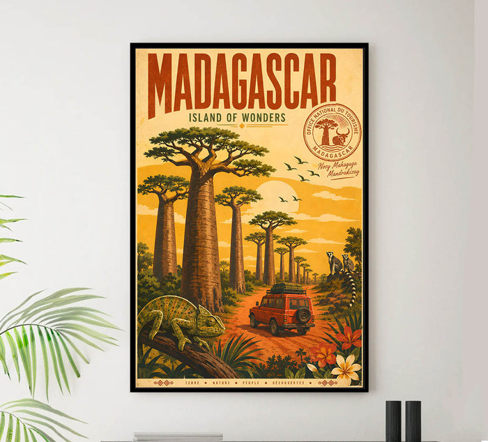 Madagascar - Tourism - v1 - Vintage Travel Poster
