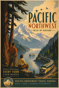 Canada - Pacific Northwest - Vintage Tourism Travel Poster