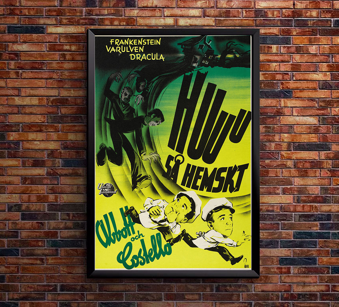 Bud Abbott Lou Costello Meet Frankenstein 1948 - Sweden - v1 - Classic Movie Poster