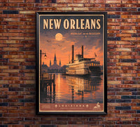 Louisiana - New Orleans v1 - Vintage Tourism Travel Poster