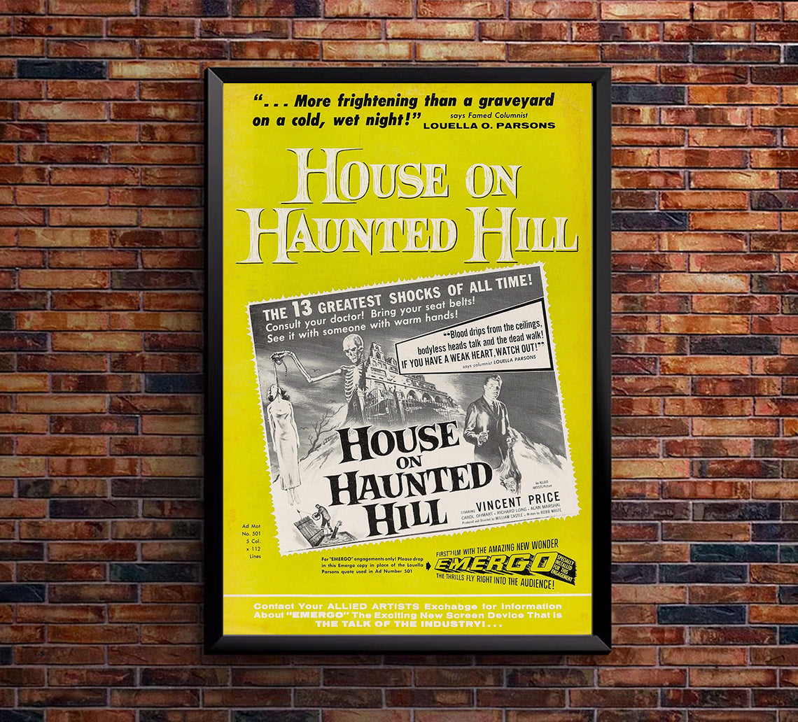 House on Haunted Hill 1959 - US - v7 - Classic Movie Poster