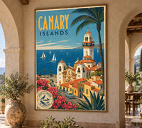 Spain - Canary Islands - Vintage Tourism Travel Poster