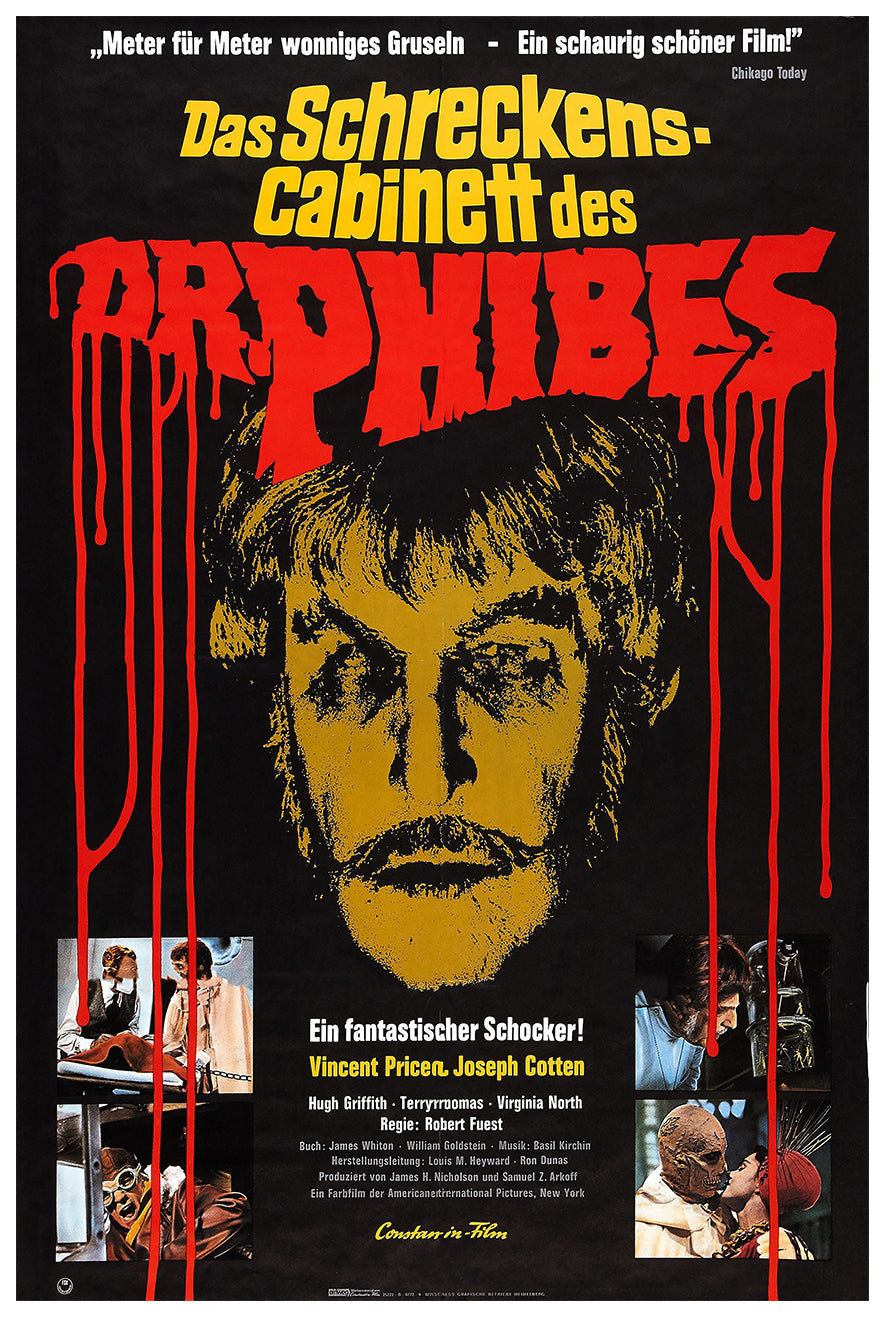 The Abominable Dr. Phibes 1971 - Germany - v1 - Classic Movie Poster