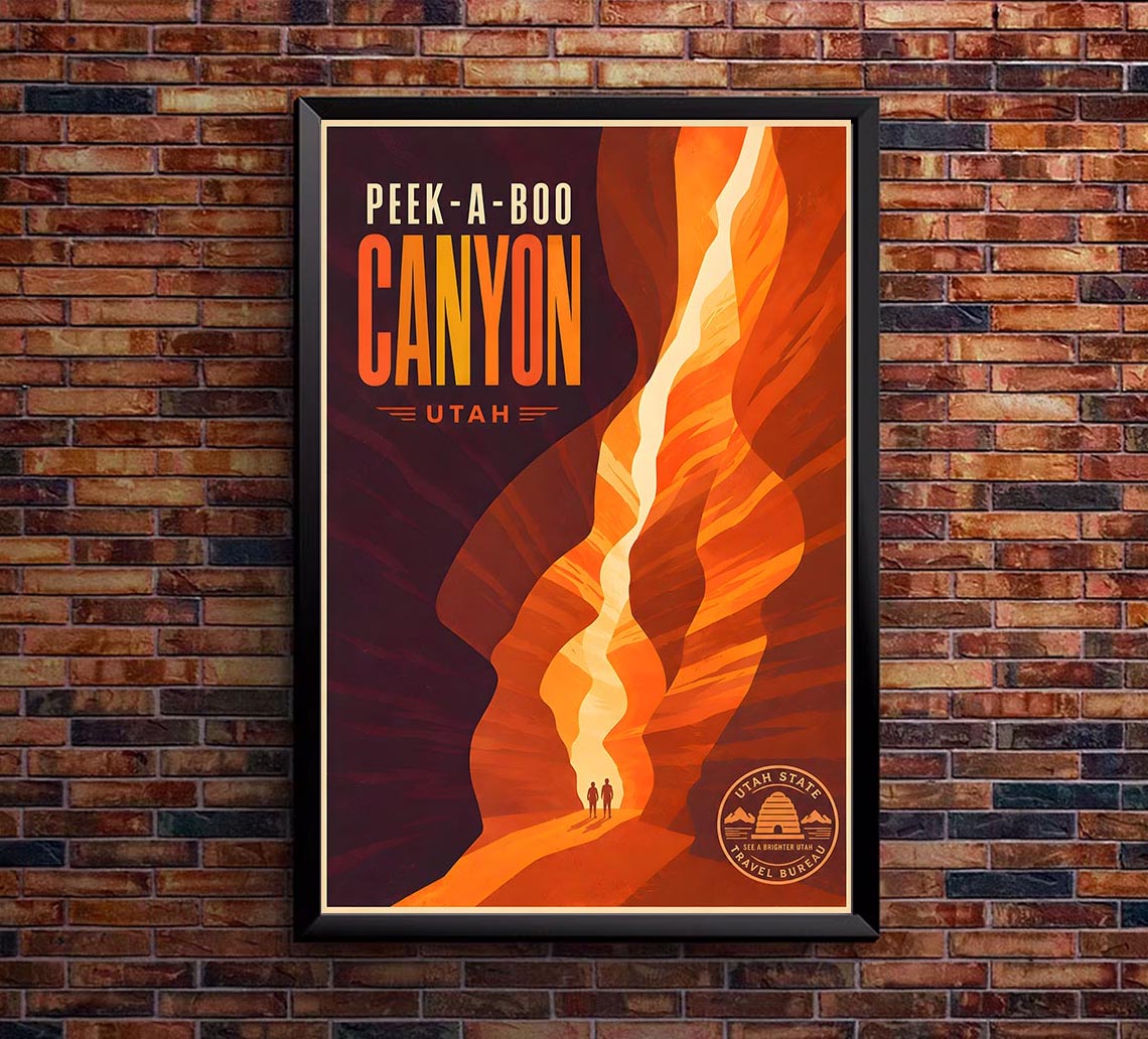 United States - Canyon - Vintage Tourism Travel Poster