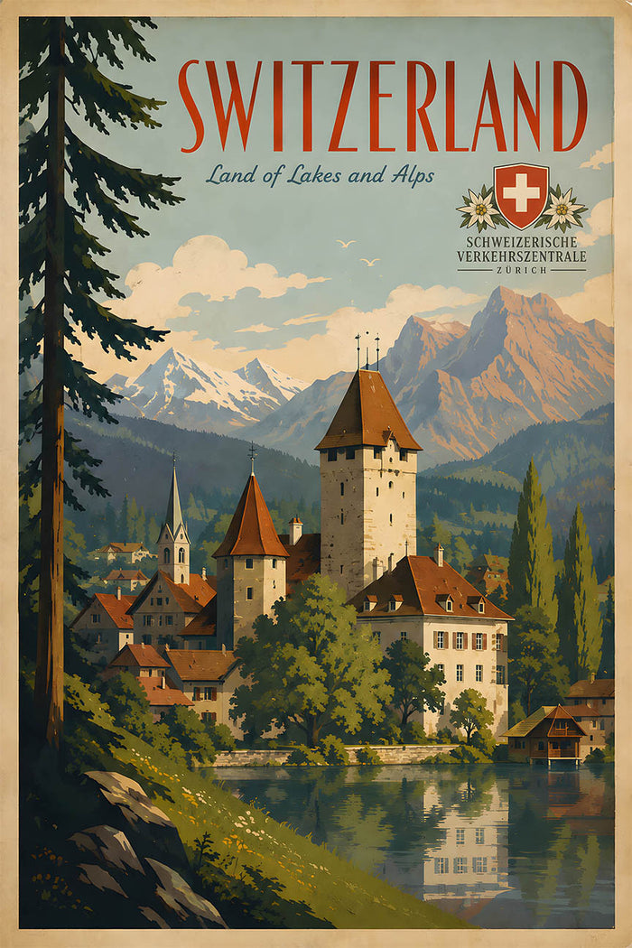 Switzerland - Tourism - v1 - Vintage Travel Poster