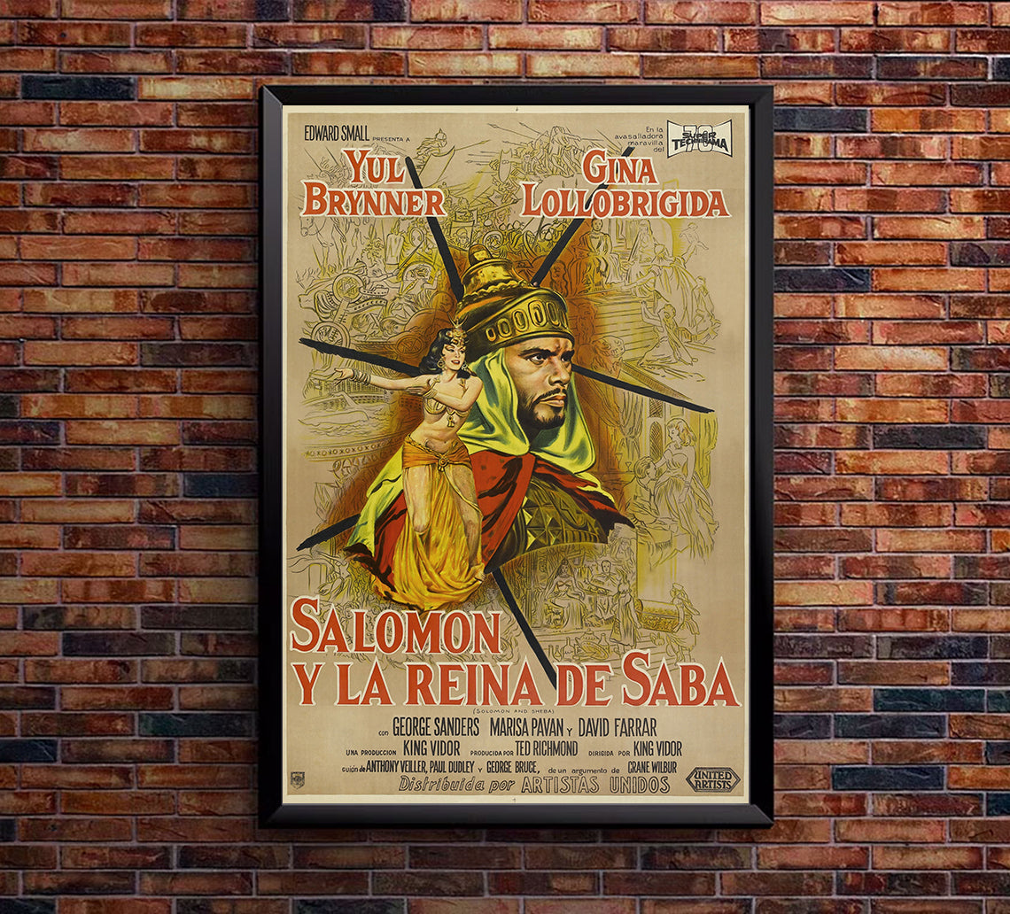 Solomon and Sheba 1959 - Argentina - v1 - Classsic Movie Poster
