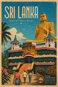 Sri Lanka- Vintage Travel Poster - Vintage Tourism Travel Poster