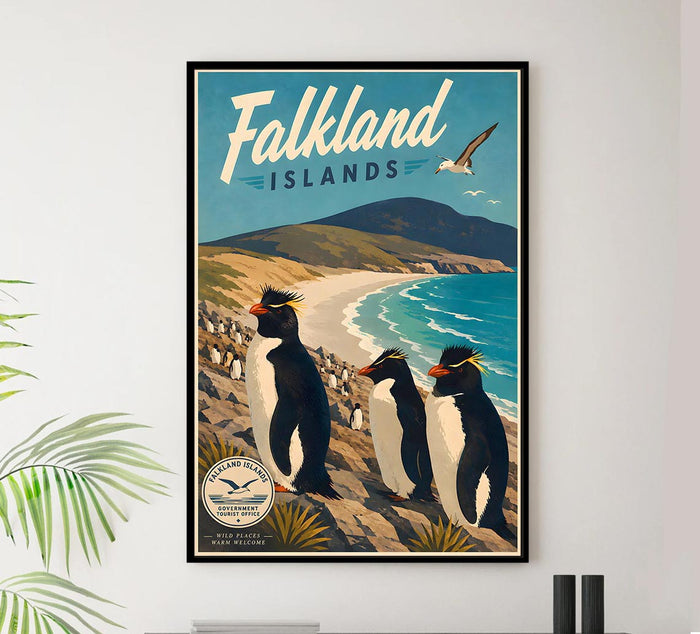UK - Falkland Islands - Vintage Tourism Travel Poster