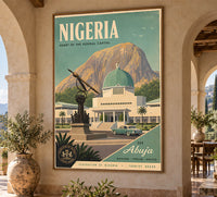 Africa - Nigeria - Vintage Tourism Travel Poster