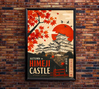 Japan - Himeji Castle v2 - Vintage Tourism Travel Poster