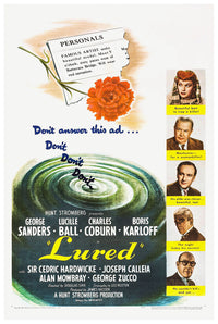 Lured 1947 - US - v1 - Classic Movie Poster