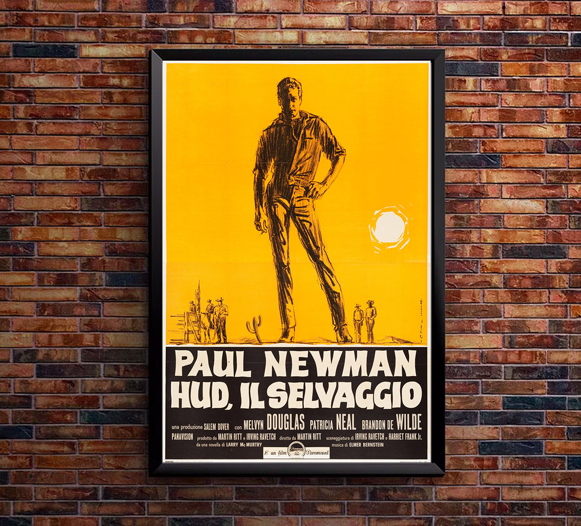 Hud 1963 - Paul Newman - Italy - Classic Movie Poster