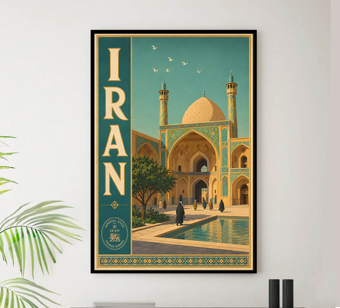 Iran - Tehran - Tourism - v1 - Vintage Travel Poster