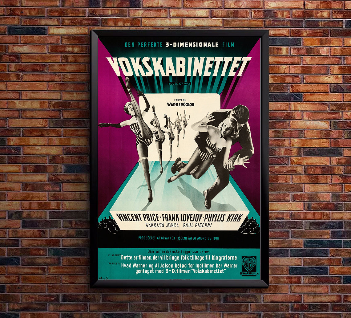 House of Wax 1953 - Denmark - v1 - Classic Movie Poster