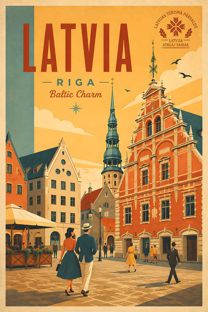 Latvia - Tourism - v1 - Vintage Travel Poster