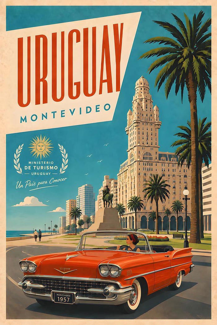 Uruguay - Montevideo - Vintage Tourism Travel Poster