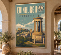 Scotland - Edinburgh - Vintage Tourism Travel Poster