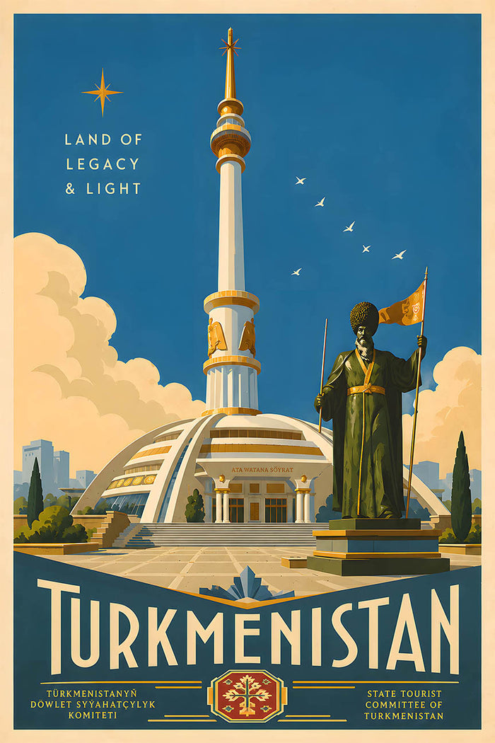 Turkmenistan - Tourism - v1 - Vintage Travel Poster