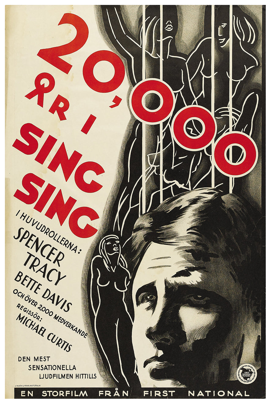20,000 Years in Sing Sing 1932 - Sweden - v1 - Classic Movie Poster