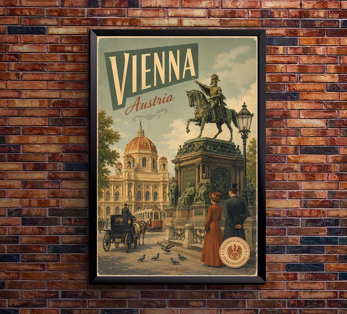 Austria - Vienna - Vintage Tourism Travel Poster